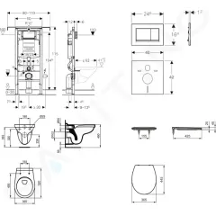 Geberit Set předstěnové instalace, klozet Alpha se sedátkem, tlačítko Sigma30, bílá/chrom 111.355.00.5 ND5