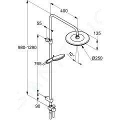 Kludi Dual Shower System, sprchová souprava, chrom 6709005-00