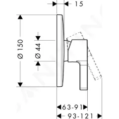 Hansgrohe Sprchová baterie pod omítku, chrom 31665000