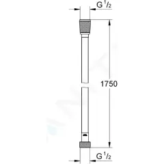Grohe Silverflex sprchová hadice 175 cm, tmavý grafit 28388A00