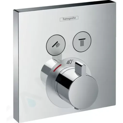 Hansgrohe Termostatická baterie pod omítku, pro 2 výstupy, chrom 15763000