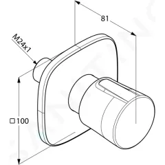 Kludi Dvoucestný ventil pod omítku, chrom 538470575