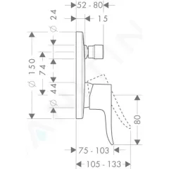 Hansgrohe Vanová baterie pod omítku, chrom 31493000