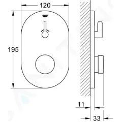 Grohe Samouzavírací sprchová baterie pod omítku, chrom 36321000