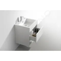 kielle Skříňka s umyvadlem 60 cm, lesklá bílá 50027S610