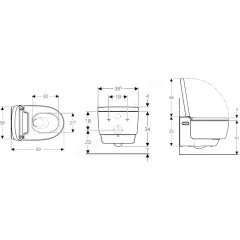 Geberit Elektronický bidet Mera Comfort s keramikou, SoftClosing, lesklý chrom 146.212.21.1