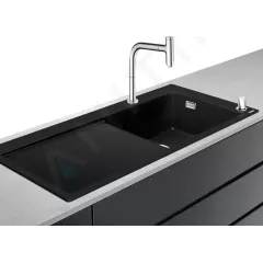 Hansgrohe Set dřezu a baterie C51-F450-08, grafitová černá/chrom 43219000