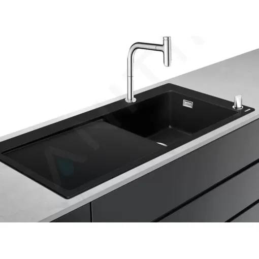 Hansgrohe Set dřezu a baterie C51-F450-08, grafitová černá/chrom 43219000
