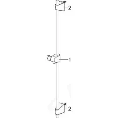 Hansa Sprchová tyč 92 cm, chrom 44700300