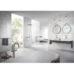Grohe Termostatická sprchová podomítková baterie, 3 ventily, kartáčovaný Hard Graphite 29121AL0