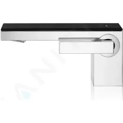 Axor Umyvadlová baterie s výpustí Push-Open, chrom/černé sklo 47010600