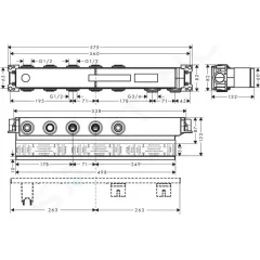 Hansgrohe Základní těleso RainSelect pro 4 spotřebiče 15312180