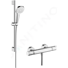 Hansgrohe Sprchový set Vario s termostatem, 3 proudy, sprchová tyč 65 cm, bílá/chrom 27081400