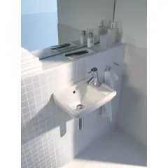 Duravit Umývátko 40x26 cm, s přepadem, s otvorem pro baterii vpravo, bílá 0751400000