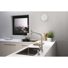 Hansgrohe Dávkovač mycích prostředků A71, 500 ml, nerezová ocel 40468800