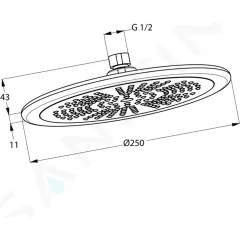 Kludi Hlavová sprcha, průměr 25 cm, chrom 6751105-00