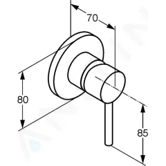 Kludi Baterie pod omítku, chrom 389250576