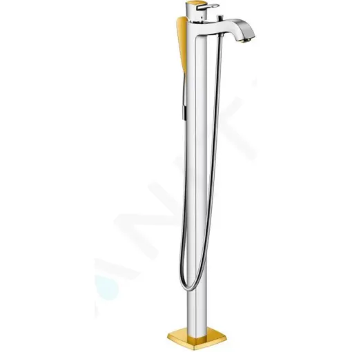 Hansgrohe Páková vanová baterie s páčkovou rukojetí volně stojící na podlaze, chrom/vzhled zlata 31445090