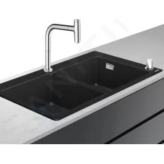 Hansgrohe Set dřezu a baterie C51-F770-10, grafitová černá/chrom 43221000