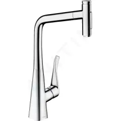 Hansgrohe Dřezová baterie M7117-H320 s výsuvnou sprškou, sBOX, chrom 73816000