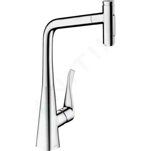 Hansgrohe Dřezová baterie M7117-H320 s výsuvnou sprškou, sBOX, chrom 73816000