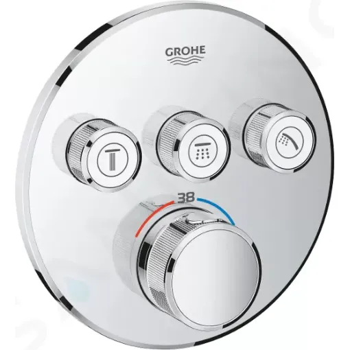 Grohe Termostatická sprchová podomítková baterie, 3 ventily, chrom 29121000