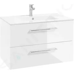 kielle Skříňka včetně umyvadla,80x50x46 cm, 2 zásuvky, lesklá bílá 50018S80