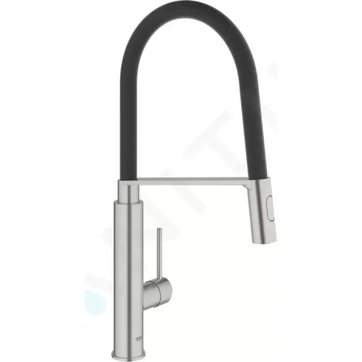 Grohe Dřezová baterie s flexibilním ramenem s přepínačem, supersteel 31491DC0
