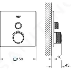 Grohe Termostatická sprchová baterie pod omítku s 1 ventilem, chrom 29123000