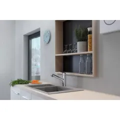Hansgrohe Dřezová baterie M427-H150 s výsuvnou sprškou, chrom 71814000