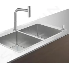 Hansgrohe Set dřezu a baterie C71-F765-10, vzhled nerezu 43203800