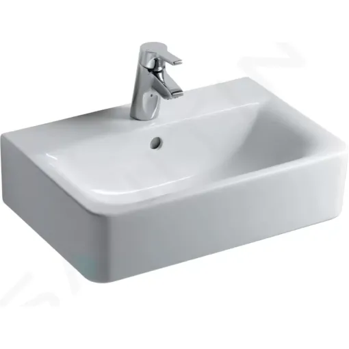 Ideal Standard Umyvadlo Cube 55x38x18 cm, s přepadem, otvor pro baterii, bílá E714001