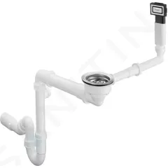 Hansgrohe Odtoková a přepadová souprava pro granitový jednodřez, chrom 43927000