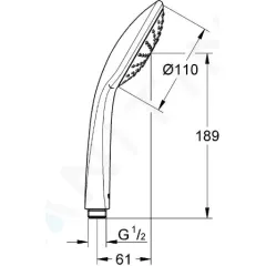 Grohe Sprchová hlavice 110 Mono, chrom 27265000