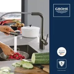 Grohe Dřezová baterie s výsuvnou sprškou, kartáčovaný tmavý grafit 30270AL0