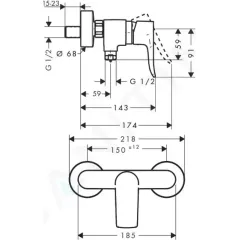 Hansgrohe Sprchová baterie, chrom 31680000