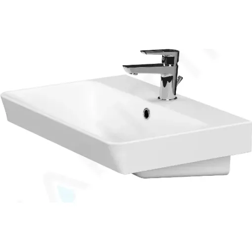 kielle Umyvadlo 60x41 cm, s přepadem, s otvorem pro baterii, bílá 30621600