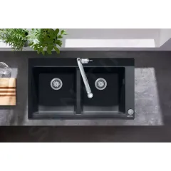 Hansgrohe Dřezová baterie M7120-H320 s výsuvnou sprškou, 2-otvorová instalace, sBOX, chrom 73806000