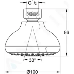 Grohe Hlavová sprcha, 4jet, chrom 27606001