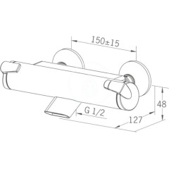 Hansa Termostatická vanová baterie, chrom 65132101