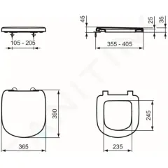 Ideal Standard WC sedátko, Soft close, bílá T679901