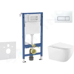Geberit Set předstěnové instalace, klozetu Gaia a sedátka softclose, tlačítko Delta50, alpská bílá SANI11CA3144B