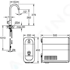 Grohe Dřezový ventil Mono Connected, s chladícím zařízením a filtrací, chrom 31498001