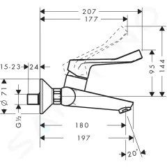 Hansgrohe Umyvadlová baterie, chrom 31913000
