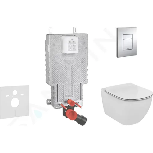 Grohe Set předstěnové instalace, klozetu a sedátka Ideal Standard Tesi, tlačítka Skate Cosmopolitan, chrom 38643SET-KF