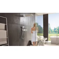 Hansgrohe Termostatická sprchová baterie pod omítku, pro 3 výstupy, černá/chrom 15356600