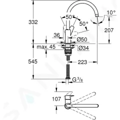 Grohe Dřezová baterie, chrom 31367001