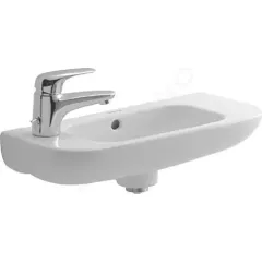 Duravit Umývátko 50x22 cm, s přepadem, s otvorem pro baterii vlevo, bílá 07065000092