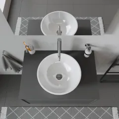Duravit Umyvadlo na desku, průměr 42 cm, s přepadem, bílá 0325420000