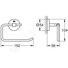 Grohe Držák toaletního papíru, chrom 40457001